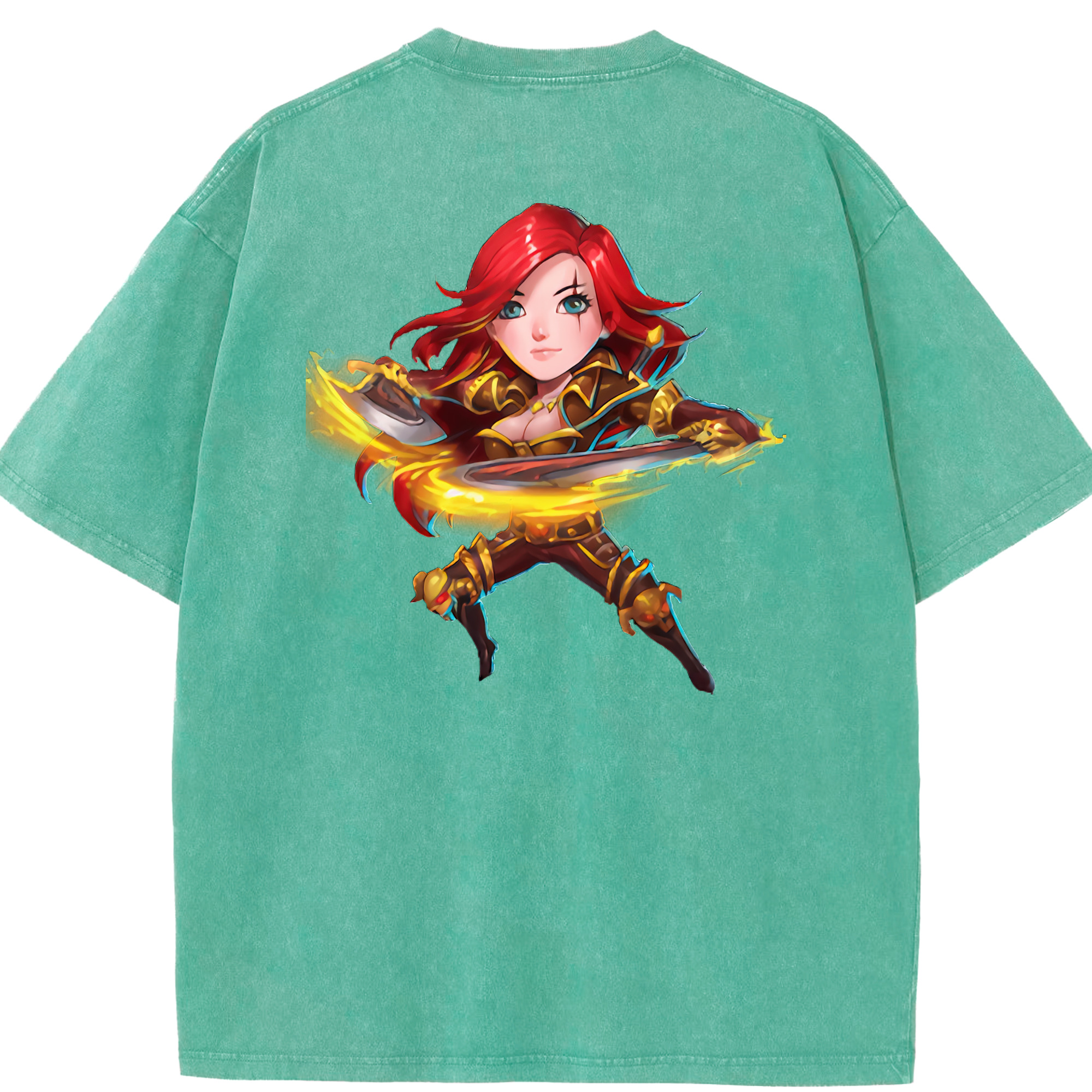 （画像用） リーグ・オブ・レジェンド League of Legends LOL 綿100% ヴィンテージ風 半袖Tシャツ（背面プリント）